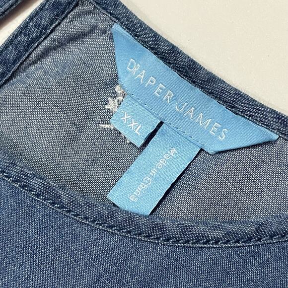 Draper James Embroidered A-line Dress - Blue - XXL - Picture 11 of 13